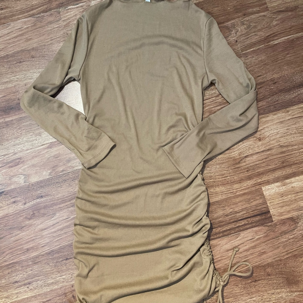Wishlist Elegant 😁 Tan Long Sleeve Dress Size Large